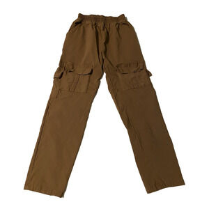 Womens Brown Cargo Pants Size Medium Lightweight Outdoorsy Athleisure Trousers